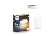 Smarthus - Philips Hue Enrave Liten Taklampe Hvit + Dimmer Switch V2 - 8500926