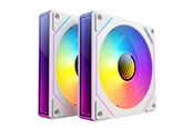 Kabinettvifte - DUTZO INF 120 PWM ARGB (2-pack) - Kabinettvifte - 120mm - Hvit med RGB-lys - 28 dBA - 8501028