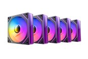 Kabinettvifte - DUTZO INF 120 PWM ARGB (5-pack) - Kabinettvifte - 120mm - Svart med RGB LED-lys - 28 dBA - 8501027