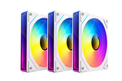 Kabinettvifte - DUTZO INF 120 PWM ARGB Reverse (3-pack) - Kabinettvifte - 120mm - Hvit med RGB-lys - 28 dBA - 8501027