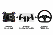 Spill - Tilbehør - Simagic Neo X Hub + Paddle Shifter + P-325-D Suede - Sim racing pakker - 8501100