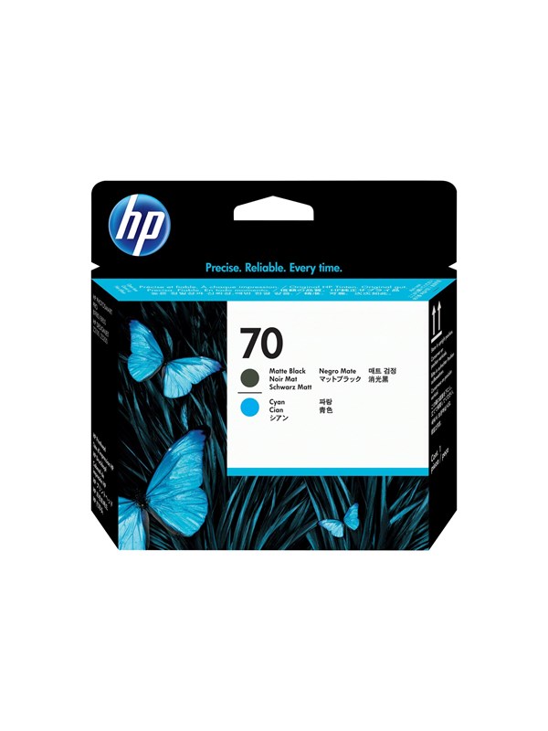 HP 70 / C9404A Matte Black Printhead - Skrivehode Cyan