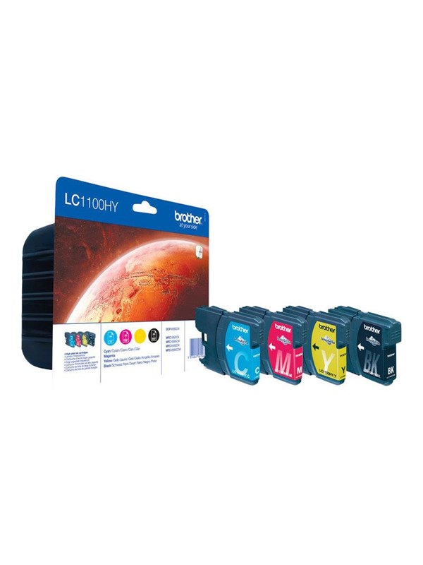 Brother LC 1100HY Value Pack - Blekkpatron Cyan