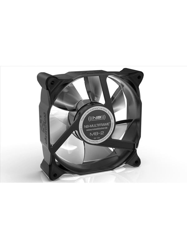 Blacknoise Multiframe M8-S2 - Kabinettvifte - 80mm - Svart med hvite vinger - 15 dBA