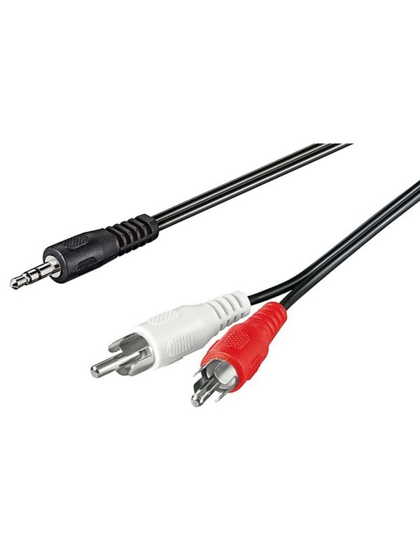 Pro MiniJack – 2xRCA – Black – 0.5m