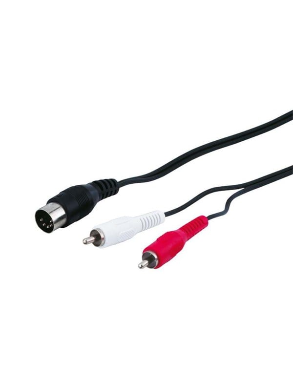 Pro DIN 5 pins M – 2xRCA M – 1.5m