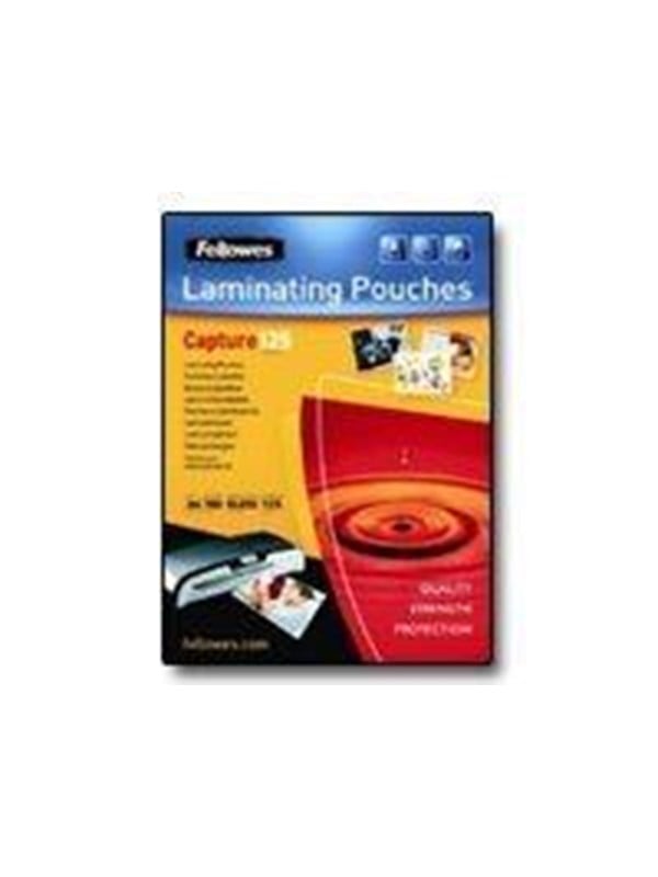 Fellowes Glossy 125 Micron Card Laminating Pouch - 75x105mm