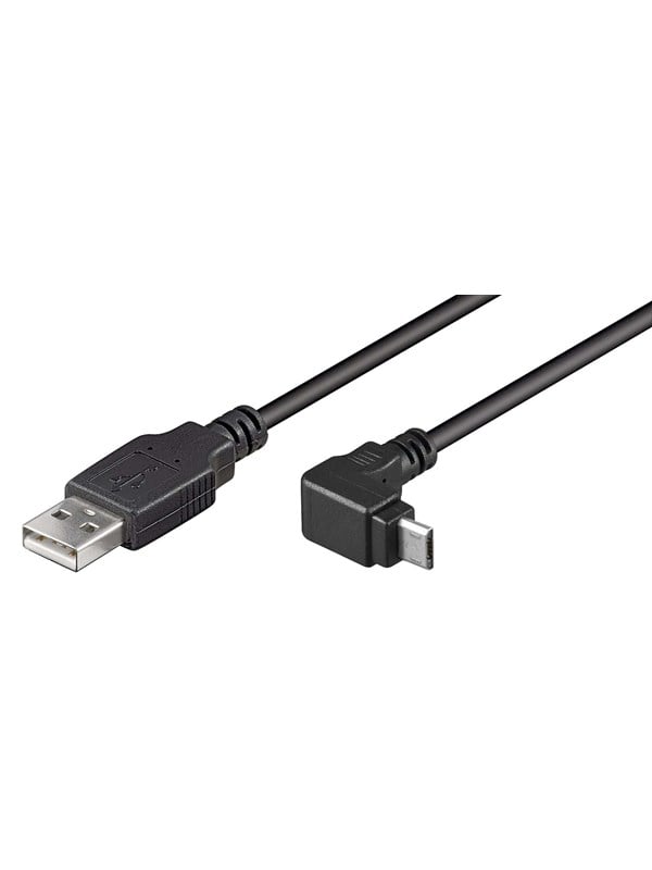 Pro USB- A <-> Micro USB-B Angled - Black - 1.8m