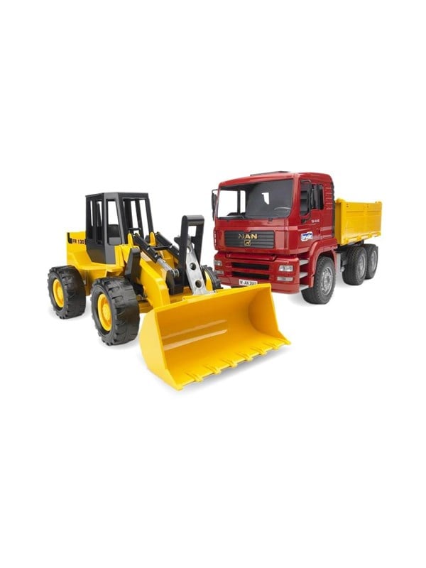 Bruder MAN TGA Construction truck with articulated road loader
