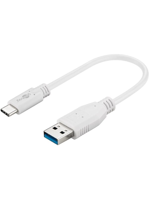 Pro USB-A <-> USB-C - 0.2m - USB 3.0 - Hvit