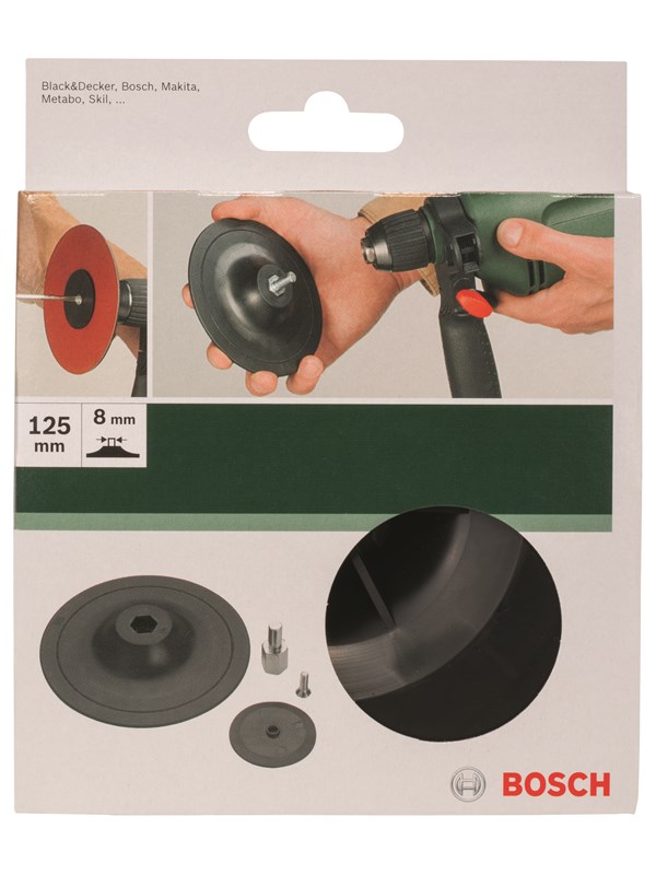 Bosch Slipetallerken for boremaskiner, 125 mm, festesystem D = 125 mm, fastspenningssystem