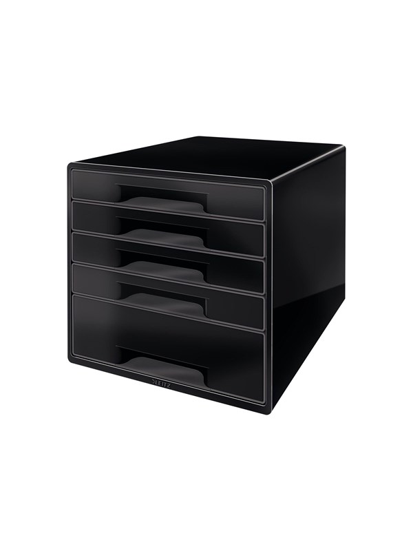 Leitz Skuffkube Dual Black 5 skuffer Sort