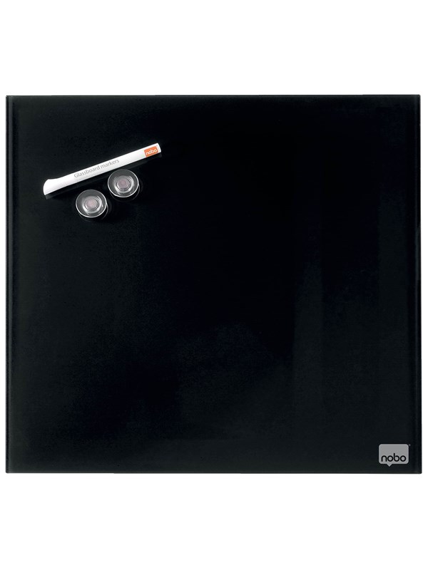 Nobo Glasstavle Diamond 45x45cm Kv. Sort