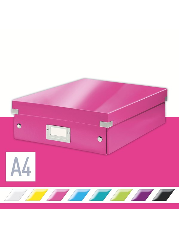 Leitz Sorteringsboks Click&Store WOW Medium Rosa
