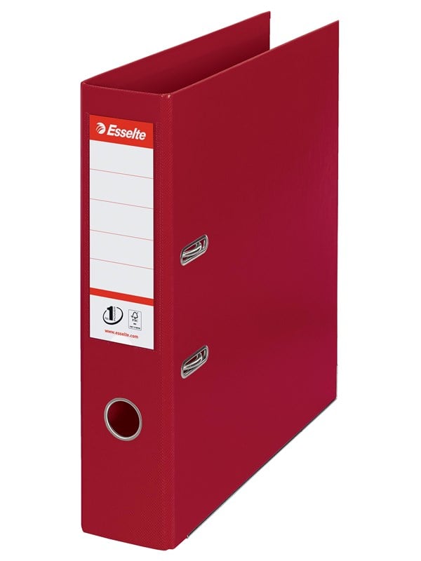 Esselte Brevordner No.1 PP FSC® A4/75 mm Vinrød