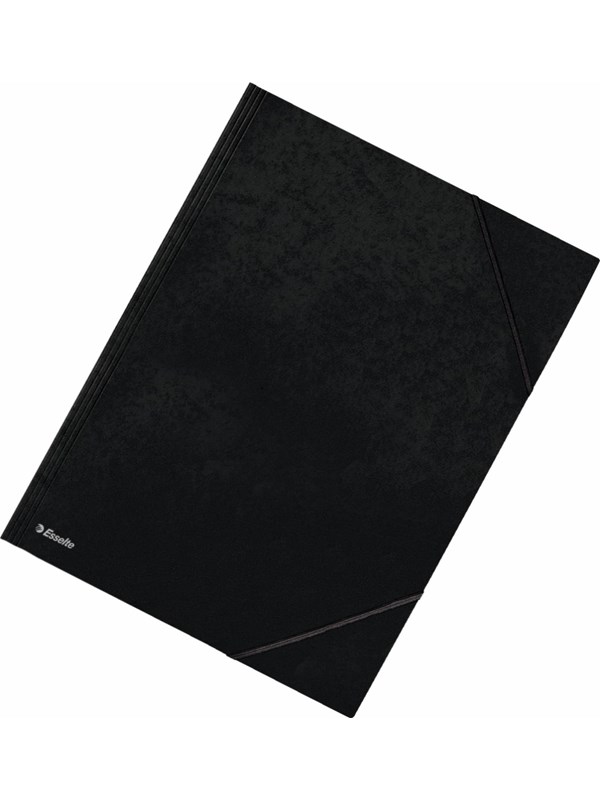 Esselte Strikkmappe Rainbow m/3 klaffer Kartong FSC® A4 Sort