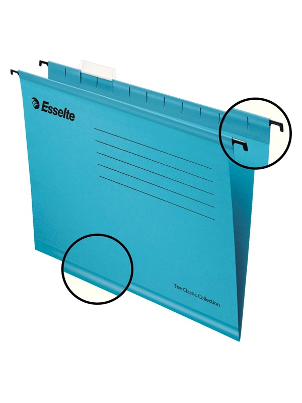 Esselte Hengemappe Classic Folio Pakke/25 Blå