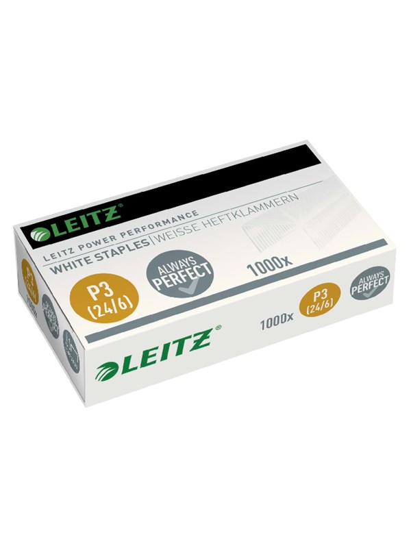 Leitz Heftestift 24/6 P3 Hvit Eske/1000