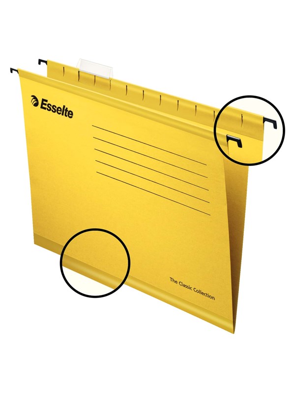 Esselte Hengemappe Classic A4 Pakke/25 Gul