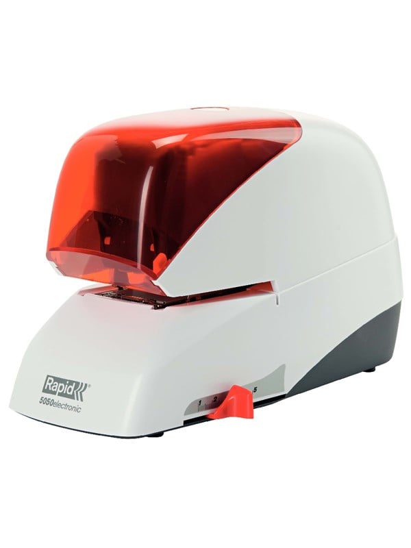Rapid Stiftemaskin elektrisk Supreme R5050E 50 ark Sølv/oransje