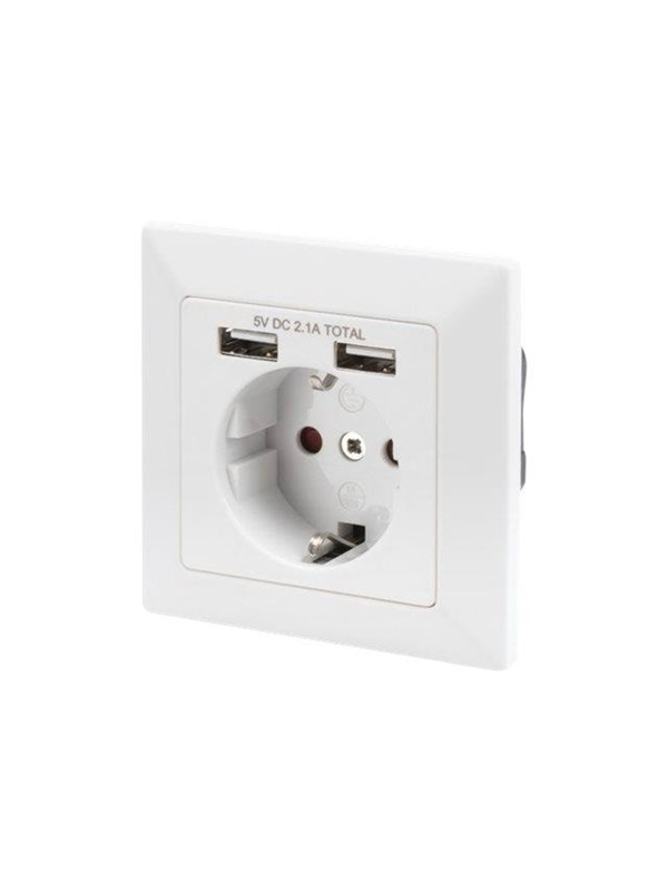 DIGITUS Socket with 2 USB ports