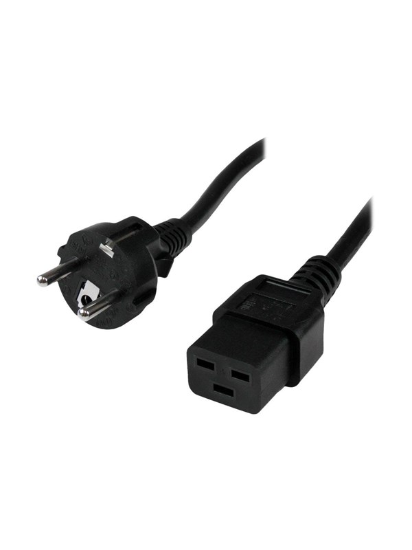 StarTech.com Power Cord Schuko CEE7 to IEC 320 C19 - power cable - 2 m