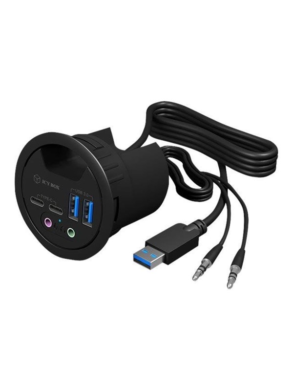 RaidSonic ICY BOX IB-HUB1403B USB-hub - 4 porter - Svart