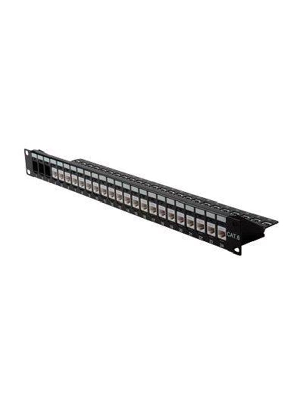 Roline 19''KeystPanel C5/C6. 24xSTP blank. blk