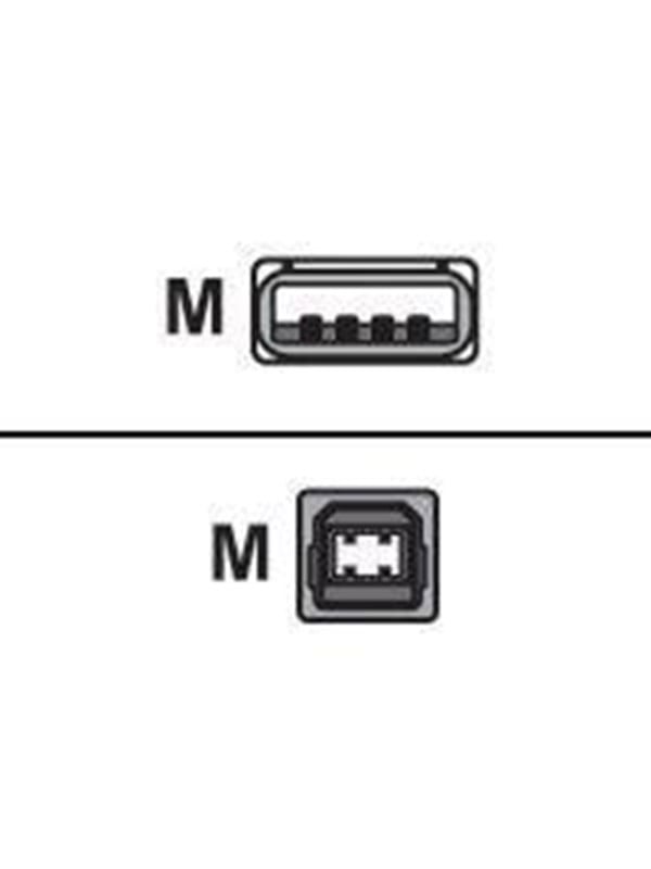 Roline USB2.0 Cable. A-B. M/M. 1.8m