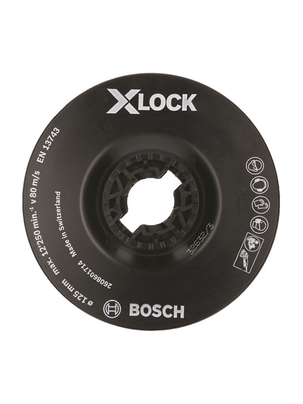 Bosch X-LOCK-slipetallerken, 125 mm, myk 125 mm, 12 500 o/min