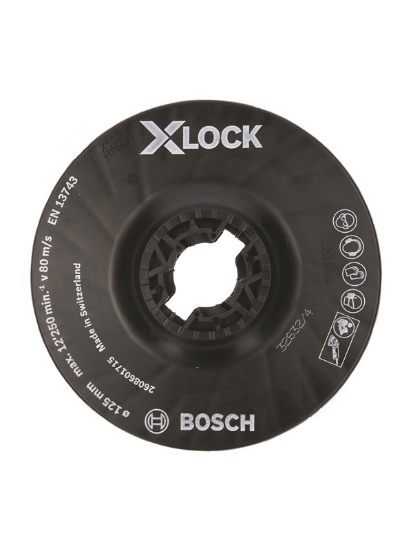 Bosch X-LOCK-slipetallerken, 125 mm, middels 125 mm, 12 500 o/min