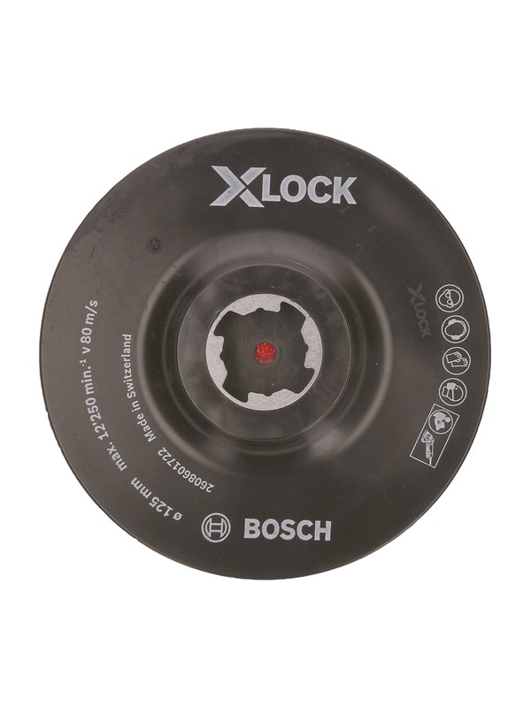 Bosch X-LOCK-slipetallerken, 125 mm, borrelås 125 mm, 12 500 o/min