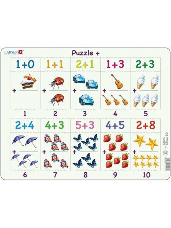 Larsen Puzzles Puslespill Puzzle + - 20 brikker, Maxi (36.5x28.5 c