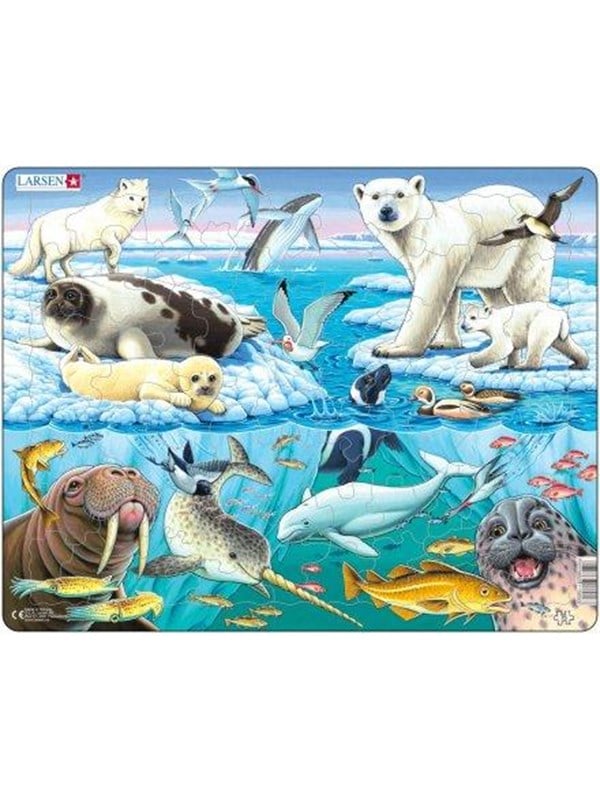 Larsen Puzzles Puslespill Arktisk is - 75 brikker, Maxi (36.5x28.5
