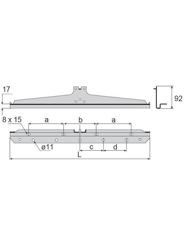 Wibe Support bracket 3/400 hdg