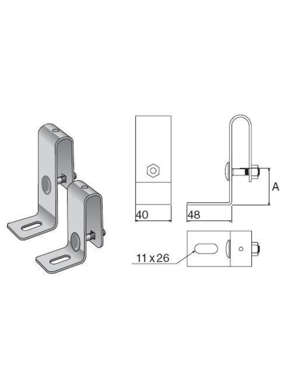 Wibe Wall bracket 11/25 hdg