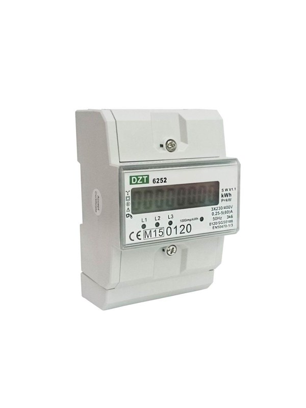ELTECO Kwh meter lcd blue back light 3f kl.1 80a