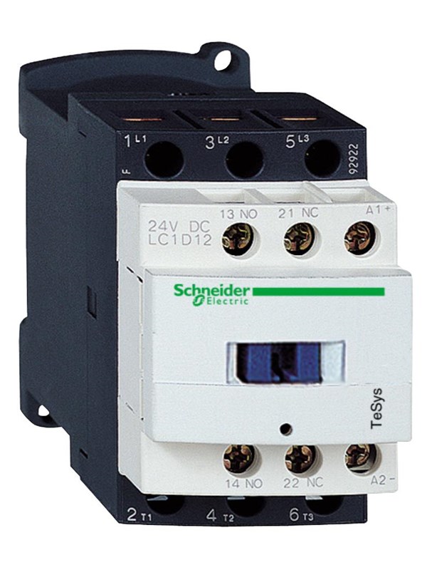 Schneider Electric Tesys d contactor lc1d12p7 3p 12a ac-3 5.5kw@400v 1no+1nc