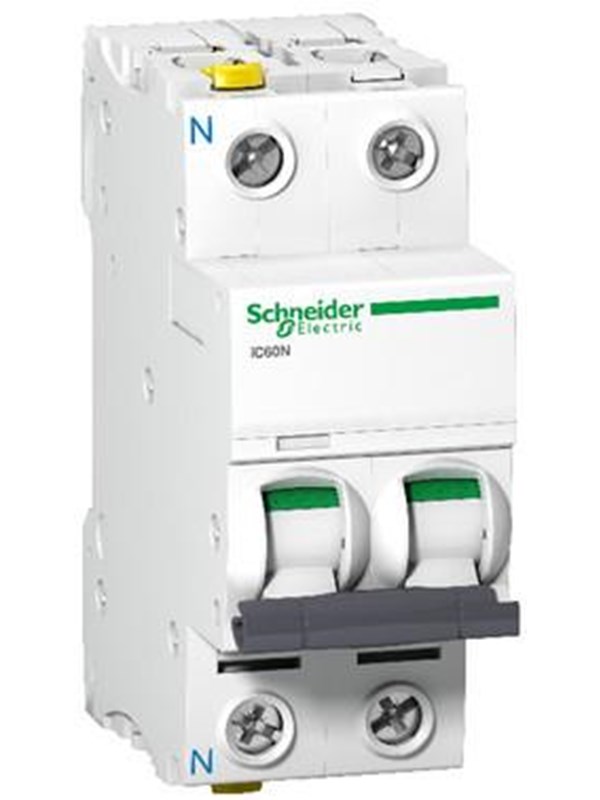 Schneider Electric Acti9 ic60n 1p-n 16a dobbelt terminal c-karakteristik 6/10ka