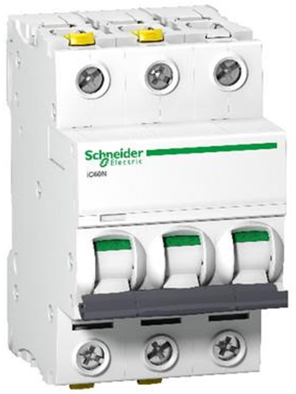 Schneider Electric Acti9 ic60n miniature circuit breaker 3p 25 a c curve 10