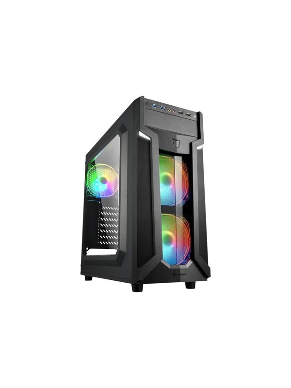 Sharkoon VG6-W RGB - mid tower - ATX - Kabinett - Tower - Svart