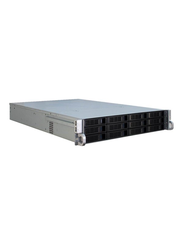 Inter-Tech IPC 2U-2412 - Kabinett - Server (Rack) - Svart
