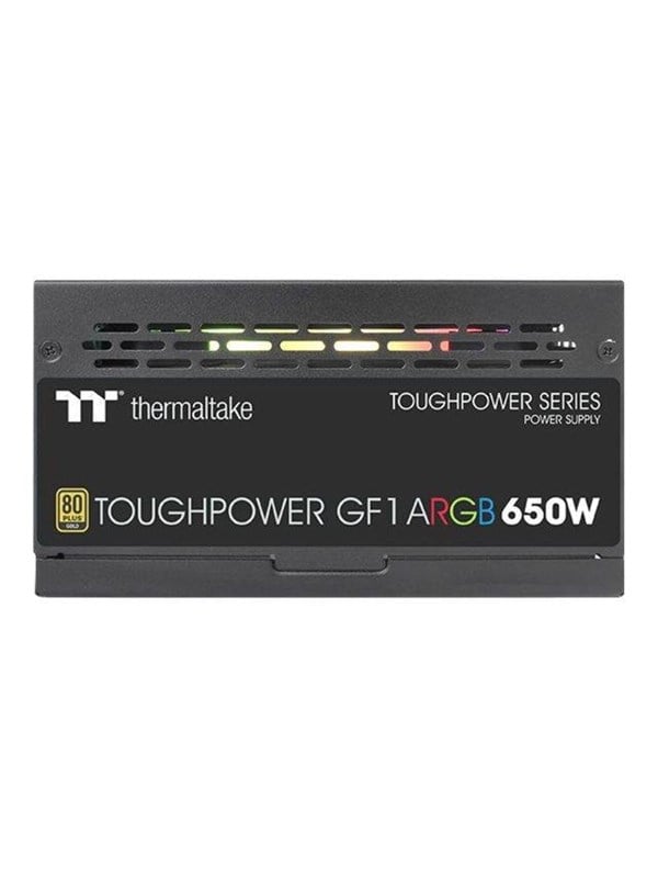 Thermaltake ToughPower GF1 ARGB 650W Strømforsyning (PSU) - 650 Watt - ATX - 80 Plus Gold sertifisert