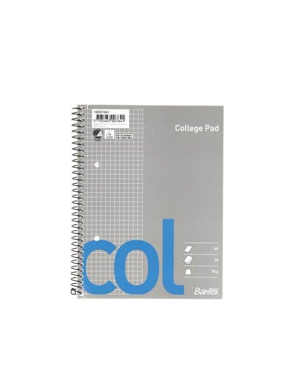 Bantex Col Collegeblokk, Rutet, Hullet