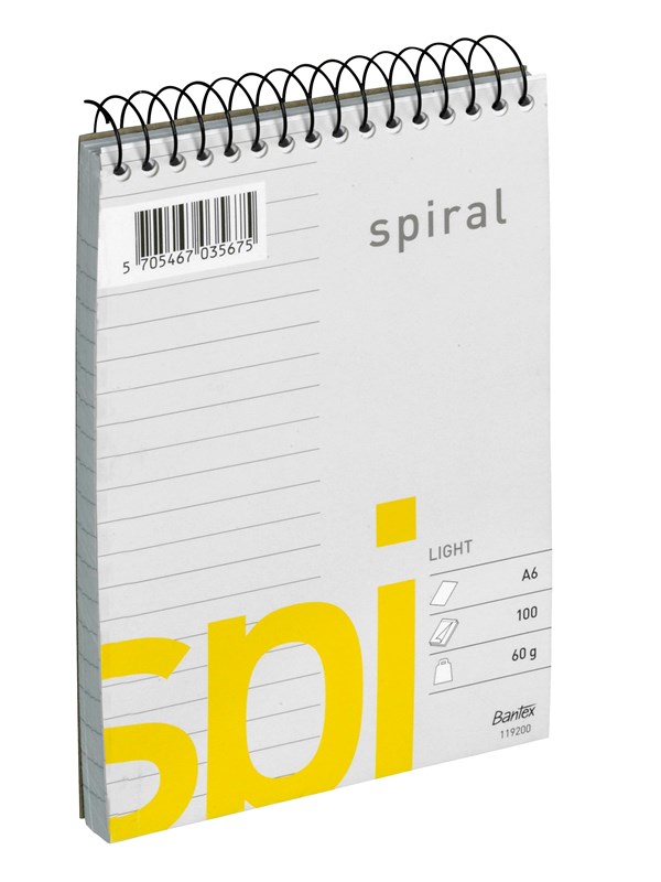 Bantex Light Spi Spiralblokk A6 Linjert