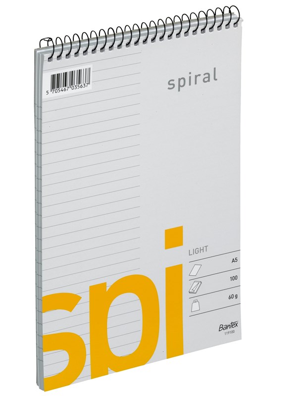 Bantex Light Spi Spiralblokk A5 Linjert