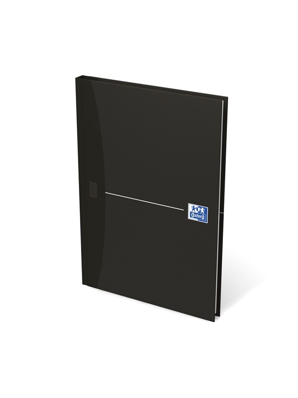 Oxford Smart Black Innbundet Kladdebok A5, Linjert, Svart