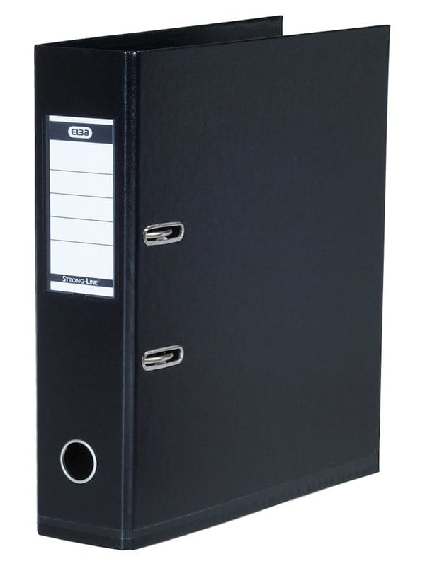 ELBA Strong-Line Brevordner Sort A4 8 Cm