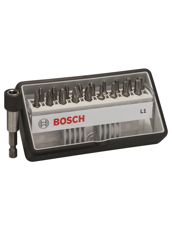 Bosch 18+1-delers Robust Line skrutrekkerbits-sett L ekstra hard 25 mm, 18+1 hull