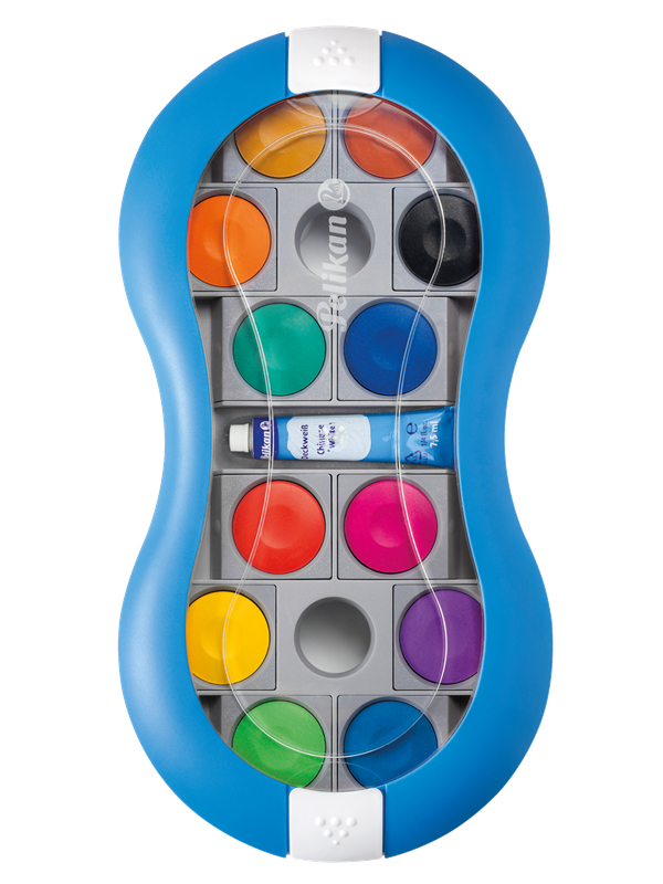 Pelikan SPACE+® maleboks 12 farger (blå)
